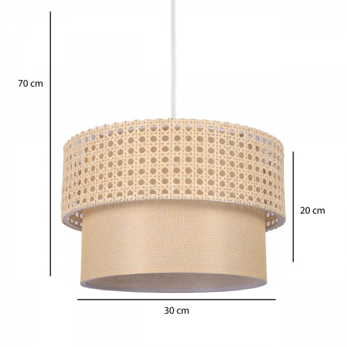 Opviq Lámpara de araña AYD-3181 de ratán en beige